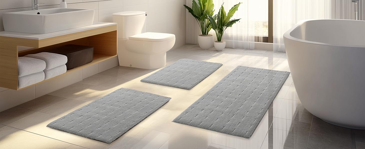 plush bathroom rug