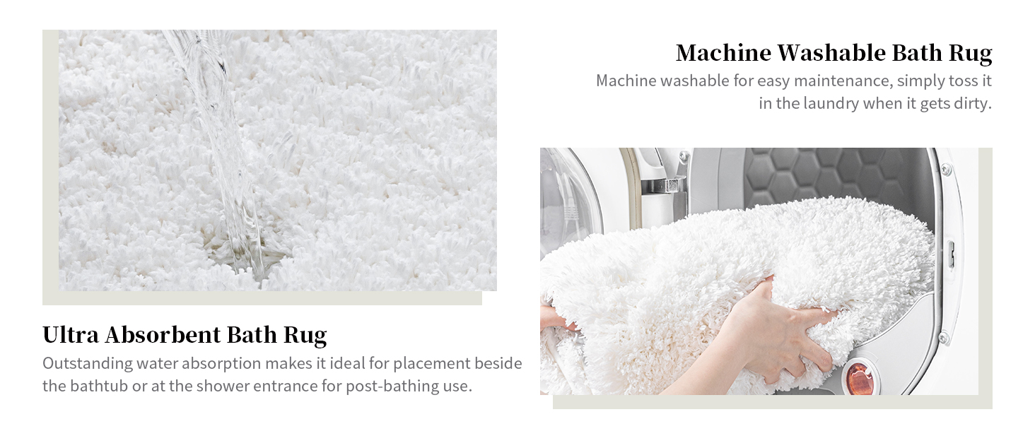 Machine Washable Bath Rug